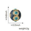Wholesale Jewelry Copper Devil's Eye Geometric Electroplating Dripping Oil Beads Bracelet Anklet Accessories