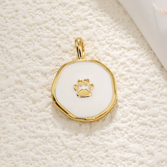 Wholesale Jewelry Copper Dripping Oil Irregular Purple Star Moon Cross Pendant Necklace