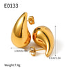 Wholesale Jewelry Copper Drop Shape Electroplated Hollow Three Dimensional Women's Earrings
