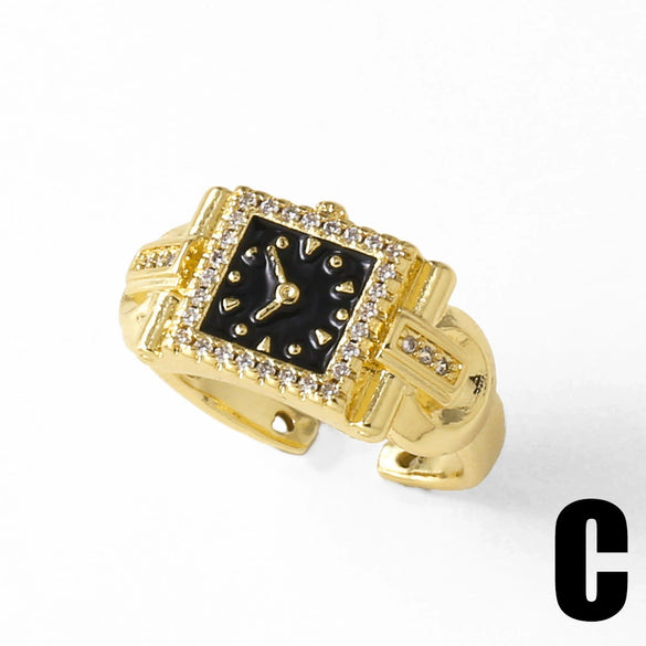 Wholesale Jewelry Copper Electroplated Geometric Style Unisex Ring