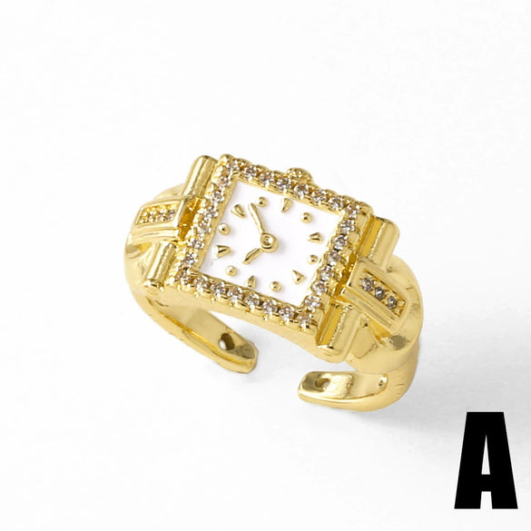 Wholesale Jewelry Copper Electroplated Geometric Style Unisex Ring