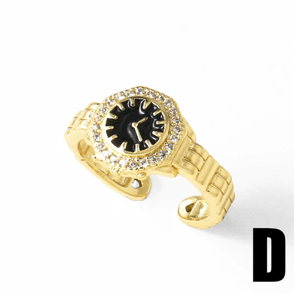 Wholesale Jewelry Copper Electroplated Geometric Style Unisex Ring