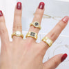 Wholesale Jewelry Copper Electroplated Geometric Style Unisex Ring