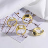 Wholesale Jewelry Copper Electroplated Geometric Style Unisex Ring