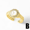 Wholesale Jewelry Copper Electroplated Geometric Style Unisex Ring