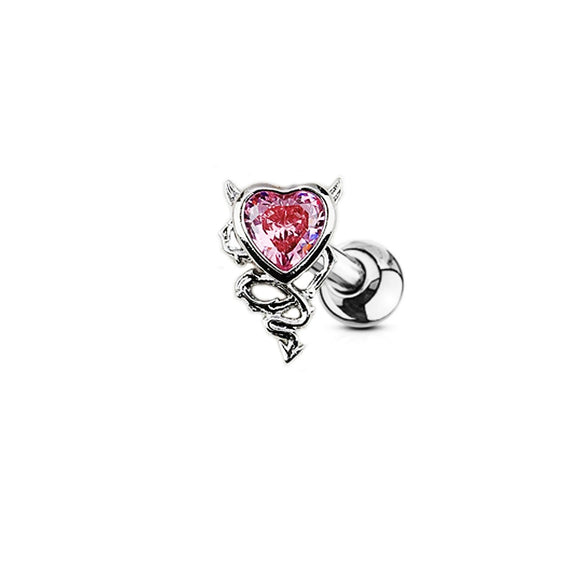Wholesale Jewelry Copper Electroplated Heart Shaped Unisex Belly Button Ring Navel Nail Devil Nose Nail Lip Nail Breast Ring Earring With Animal Zodiac Pattern