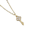 Wholesale Jewelry Copper Electroplated Heartshaped Love Lock Pendant Ochain Necklace For Women
