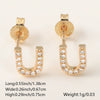 Wholesale Jewelry Copper Electroplated Inlaid Zircon English Letter Earrings