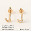 Wholesale Jewelry Copper Electroplated Inlaid Zircon English Letter Earrings