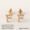 Wholesale Jewelry Copper Electroplated Inlaid Zircon English Letter Earrings