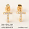 Wholesale Jewelry Copper Electroplated Inlaid Zircon English Letter Earrings
