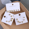 Wholesale Jewelry Copper Electroplated Love Heart And Fivepointed Star Drop Shape Earrings Set For Women