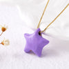 Wholesale Jewelry Copper Fivepointed Star Geometric Pendant Necklace With O Word Chain