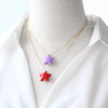 Wholesale Jewelry Copper Fivepointed Star Geometric Pendant Necklace With O Word Chain