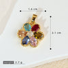Wholesale Jewelry Copper Flower And Leaf Micropaved Pendant For Women