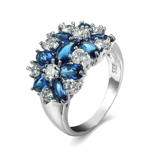 Wholesale Jewelry Copper Flower Geometric Electroplated Ring Unisex