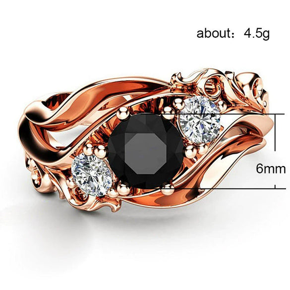 Wholesale Jewelry Copper Flower Inlaid Zircon Ring For Women