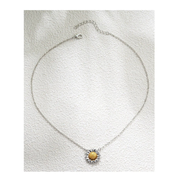 Wholesale Jewelry Copper Flower Pendant Bamboo Chain Electroplating Women's Necklace