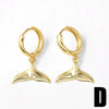 Wholesale Jewelry Copper Flower Shaped Pendant Earrings For Women With Electroplating Process