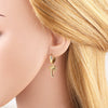 Wholesale Jewelry Copper Flower Shaped Pendant Earrings For Women With Electroplating Process