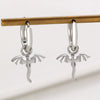 Wholesale Jewelry Copper Flying Dragon Animal Zodiac Electroplated Earrings For Women