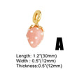 Wholesale Jewelry Copper Fruit Pattern Electroplated Pendant Bracelet