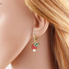 Wholesale Jewelry Copper Fruit Strawberry Cherry Goldplated Electroplated Unisex Earrings