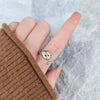 Wholesale Jewelry Copper Geometric Animal Cat Rotating Open Ring Electroplating For Women