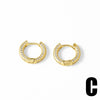 Wholesale Jewelry Copper Geometric Asymmetrical Earrings Electroplated With Real Gold And Full Zircon
