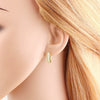 Wholesale Jewelry Copper Geometric Asymmetrical Earrings Electroplated With Real Gold And Full Zircon