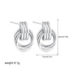 Wholesale Jewelry Copper Geometric Chic Style Electroplating Double Ring Coil Winding Earrings