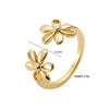 Wholesale Jewelry Copper Geometric Daisy Sunflower Cross Ring Electroplating For Ladies