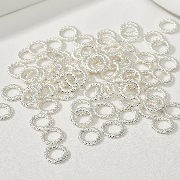 Wholesale Jewelry Copper Geometric Electroplated Closed Twist Circle Spacer Connection Ring Beaded Material For Bracelet Necklace Earrings