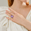 Wholesale Jewelry Copper Geometric French Retro Style Horse Eye Ring Electroplated