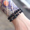 Wholesale Jewelry Copper Geometric Handmade Lava Stone Mixed Crown Elastic Bracelet Suit