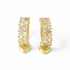 Wholesale Jewelry Copper Geometric Heart Earrings With Electroplating