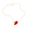 Wholesale Jewelry Copper Geometric Heart Electroplated Pendant Necklace