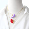 Wholesale Jewelry Copper Geometric Heart Electroplated Pendant Necklace