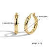 Wholesale Jewelry Copper Geometric Hoop Earrings With Electroplating Treatment For Women