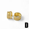 Wholesale Jewelry Copper Geometric Love Heart Electroplating Ear Bone Clip Earrings For Women