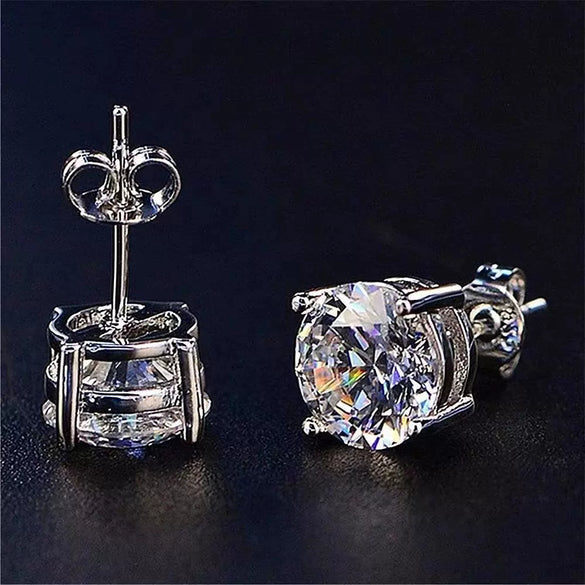 Wholesale Jewelry Copper Geometric Micropaved Zircon Tassel Fourclaw Unisex Earrings