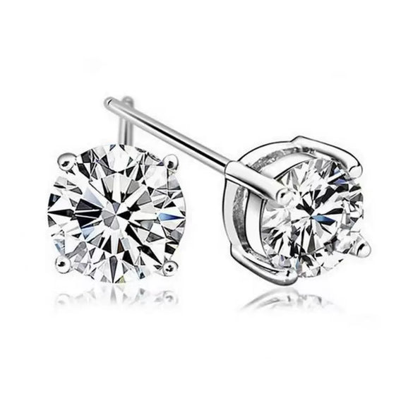 Wholesale Jewelry Copper Geometric Micropaved Zircon Tassel Fourclaw Unisex Earrings