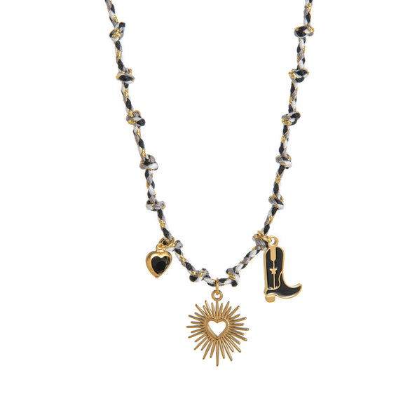Wholesale Jewelry Copper Geometric Ocean Series Pendant Necklace With Electroplating