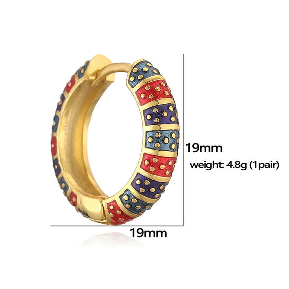Wholesale Jewelry Copper Geometric Oil Drop Earring For Women Light Luxury Style