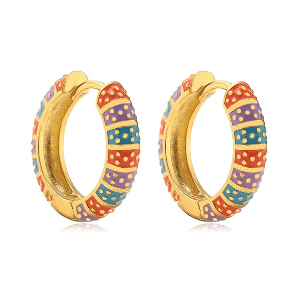 Wholesale Jewelry Copper Geometric Oil Drop Earring For Women Light Luxury Style