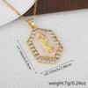 Wholesale Jewelry Copper Geometric Oil Dropping Pendant Necklace