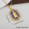 Wholesale Jewelry Copper Geometric Oil Dropping Pendant Necklace