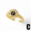 Wholesale Jewelry Copper Geometric Open Ring 18K Gold Plated