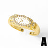 Wholesale Jewelry Copper Geometric Open Ring 18K Gold Plated
