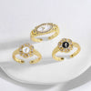 Wholesale Jewelry Copper Geometric Open Ring 18K Gold Plated